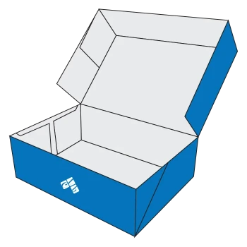 template of four corner cake box for printing